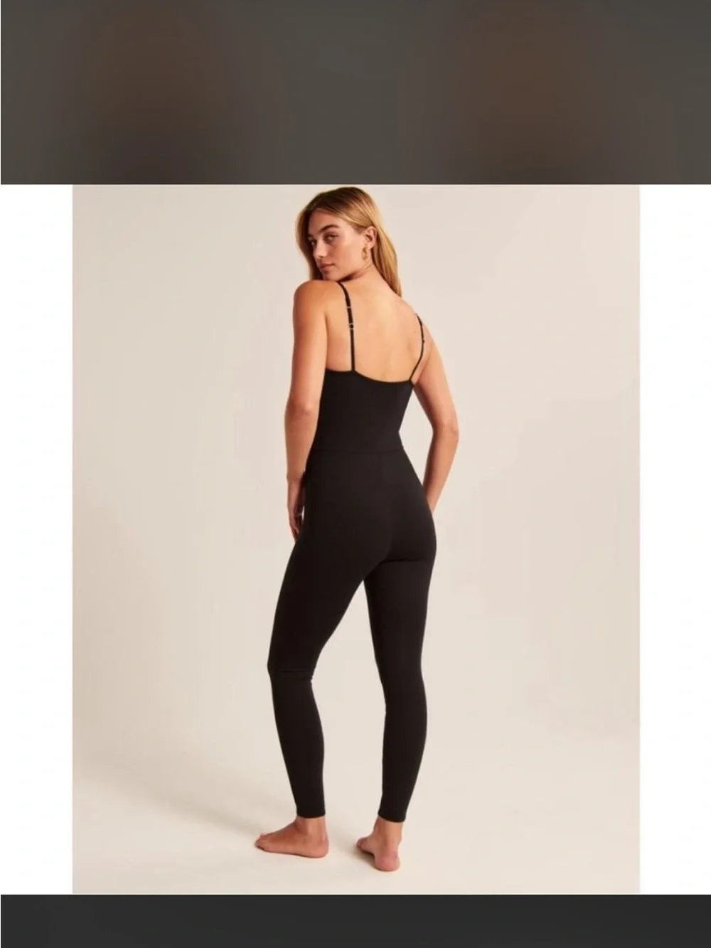 Abercrombie & Fitch Black Unitard Jumpsuit in Medium TALL